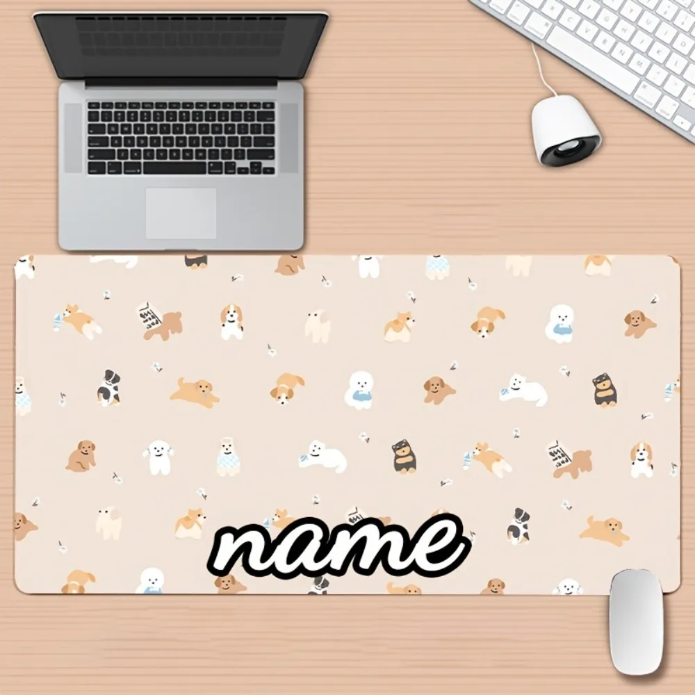 [2D Flat] 1pc Custom Personalized Cute Cartoon Puppy Mouse Pad Custom Name Multi Sizes Gaming Mouse Pad