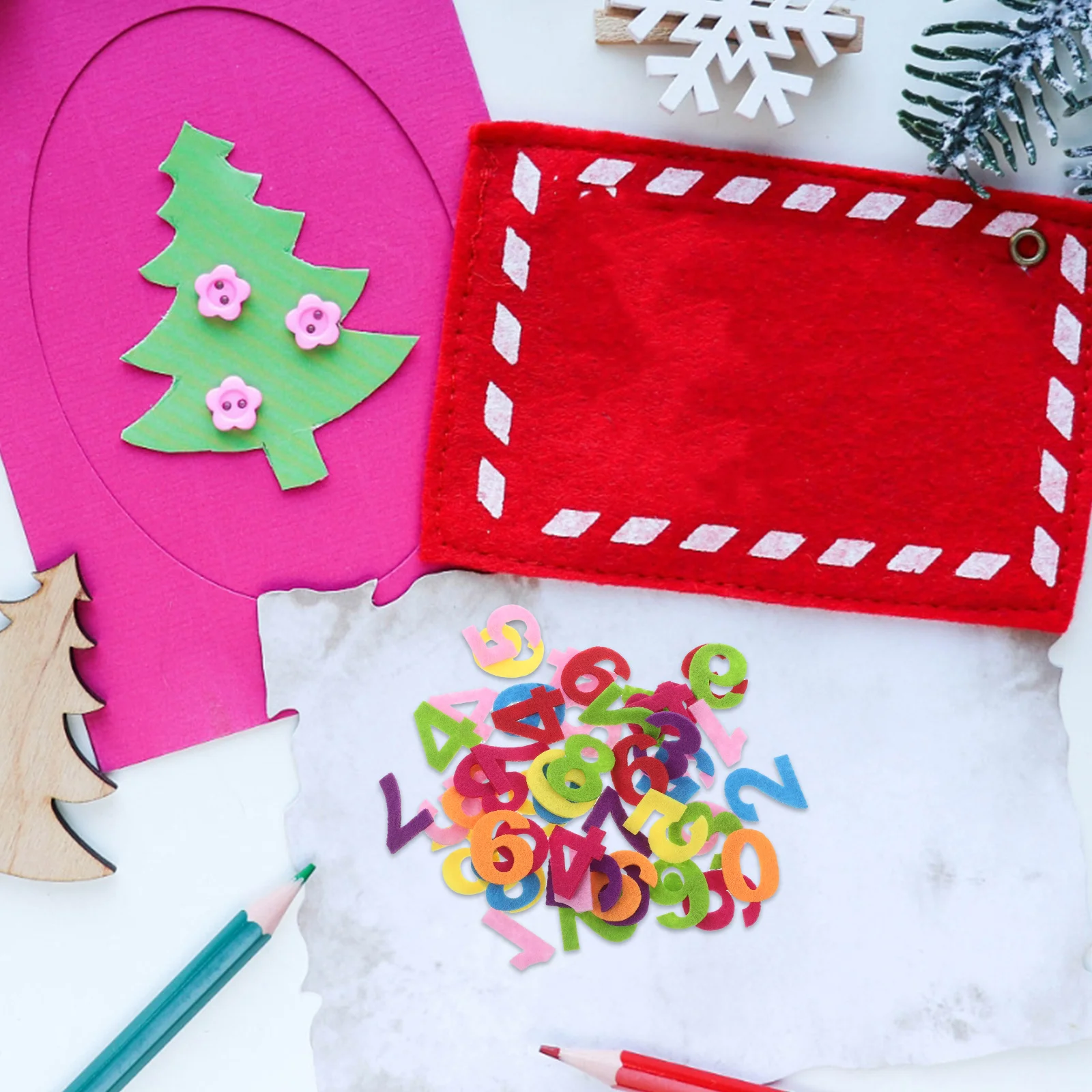 

Felt Numbers Craft Supplies Reusable Sewing Gluing Cuts Creative Projects DIY Accessories Mixed Letters