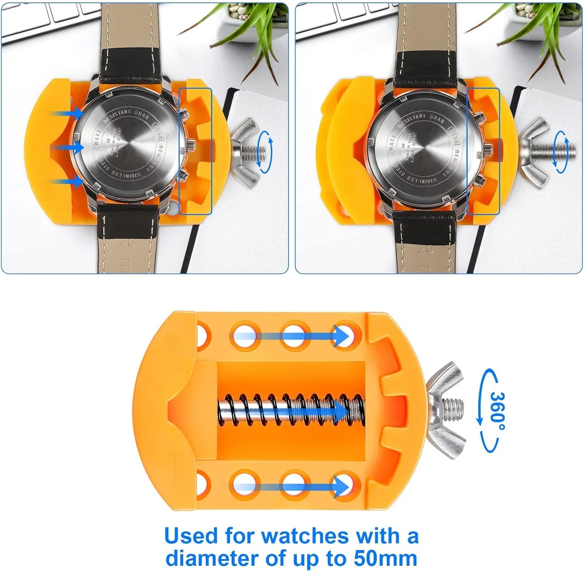3 في 1 مجموعة أدوات إصلاح ساعة الظهر أداة إزالة قابل للتعديل فتاحة الغطاء الخلفي مزيل ساعة حافظة الظهر فتاحة إصلاح مزيل حامل