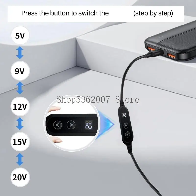 

USB C до DC5525 5.5x2,5 мм Адаптер Кабель 3.9 футов 28 кончиков Широкая совместимость PD5-20V 40JB