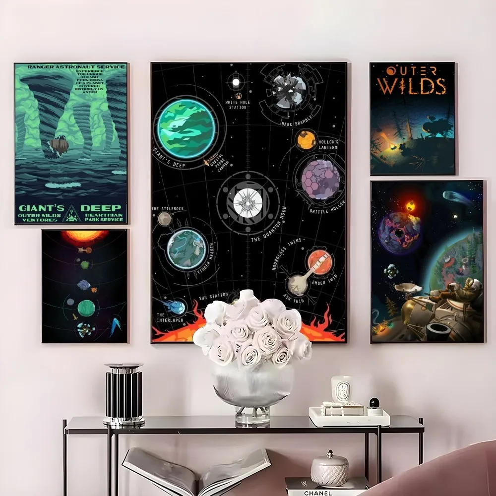 

anime Outer Wilds Movie Game Poster HD art sticky wall waterproof home living room bedroom bar aesthetic decoration