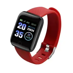 Montre connectée 116Plus D13 pour hommes et femmes, moniteur d'activité physique, de fréquence cardiaque, de pression artérielle, étanche, pour Android et IOS