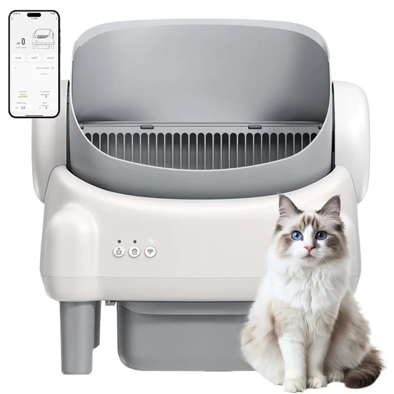 Smart Cat Litter Box, Automatic Self-Cleaning Litter Box With APP Remote Control And Health Monitor, Pet Toilet Products