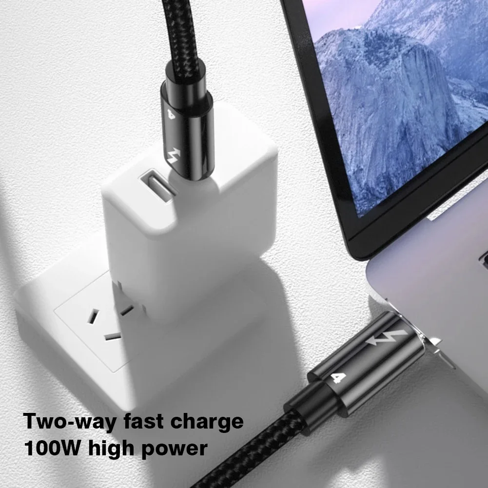 Thunderbolt 4/3 Cable USB4.0 40Gbps USB C to Type C PD 100W 5A 8K@60Hz Fast Charging Data Transfer USB-C Cable for Macbook Pro