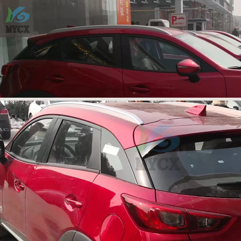 ABS Side Bars Rails Roof Rack Luggage Carrier For MAZDA CX-3 CX3 2017 2018 2019 2020 2021 3M Adhesive Type