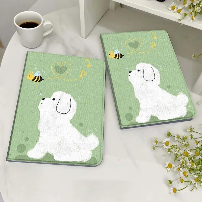 

Cartoon White Dog Bone Case For Honor MagicPad MatePad M5 8 9 2 3 10 12 X V7 V8 X8 X9 V9 GT X9a GT2 S Air Pro Tablet