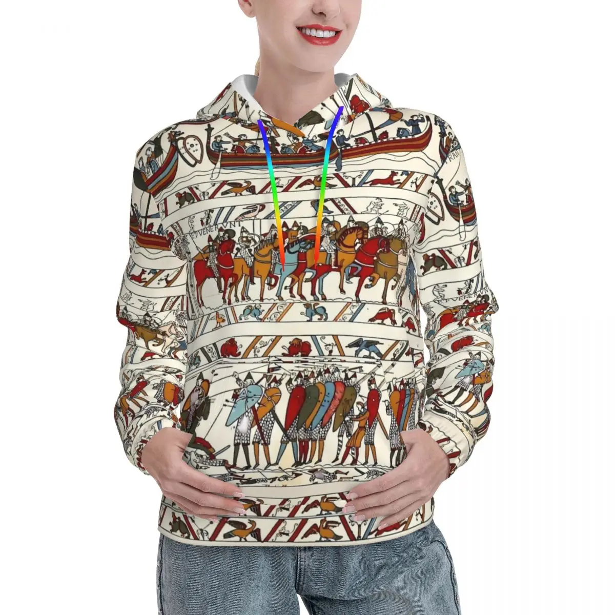 

Horse Vintage Print Streetwear Hoodies Winter Aesthetic Hoodie Female Oversized Casual Design Sweatshirts