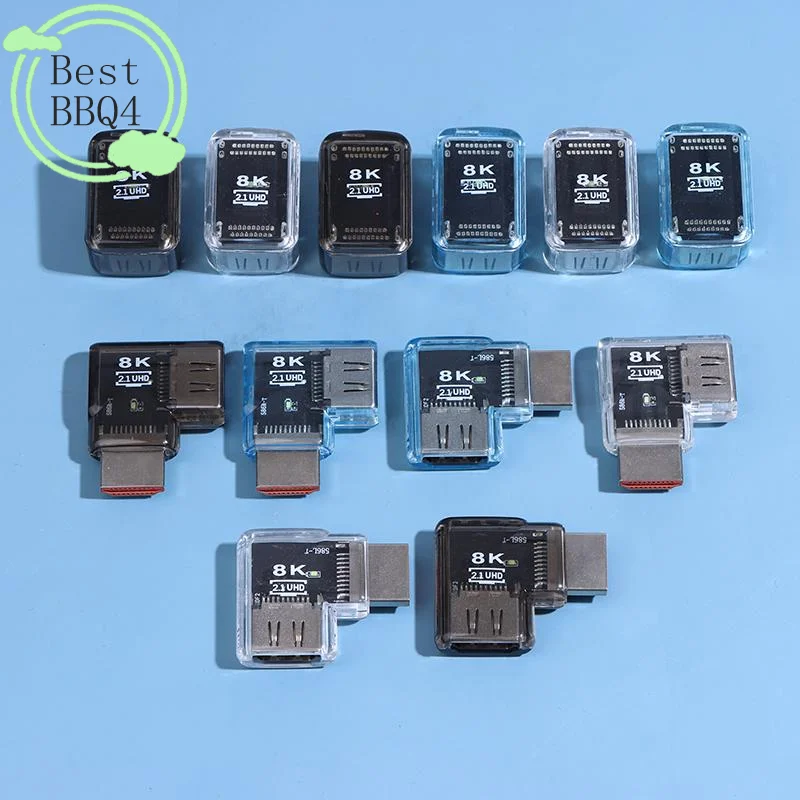 (BBQ4)HDMI 2.1 Male To Female Adapter 8K@60Hz Male To Female Connector Up Down 90  270 360 Degree For HDMI Cable PC Laptop HDTV