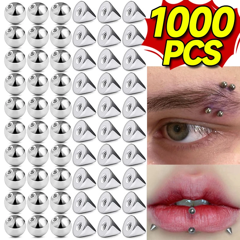 Stainless Steel Replacement Piercing Balls Spike 3mm Body Jewelry Piercing Barbell Attachments DIY Piercing Body Jewelry Parts
