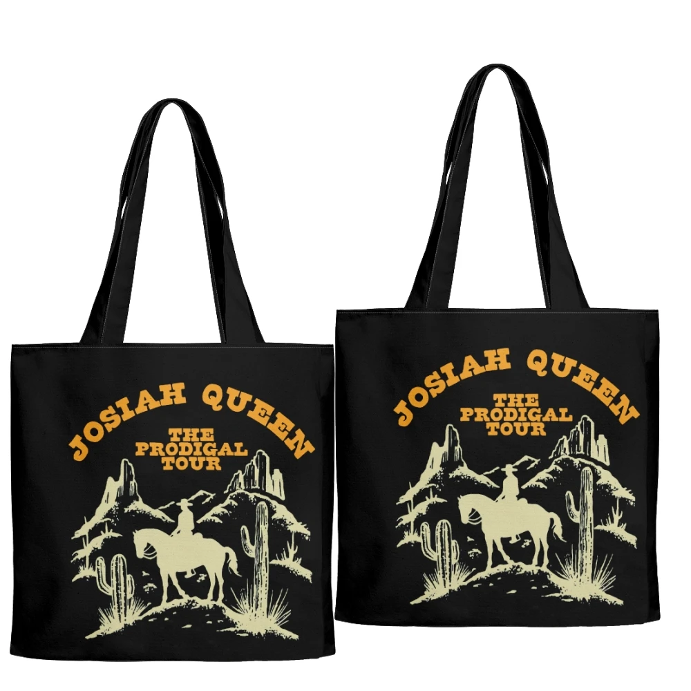Холщовая сумка Josiah Queen Tour Merch, новая сумка с логотипом, унисекс, модные повседневные сумки на плечо в стиле хип-хоп