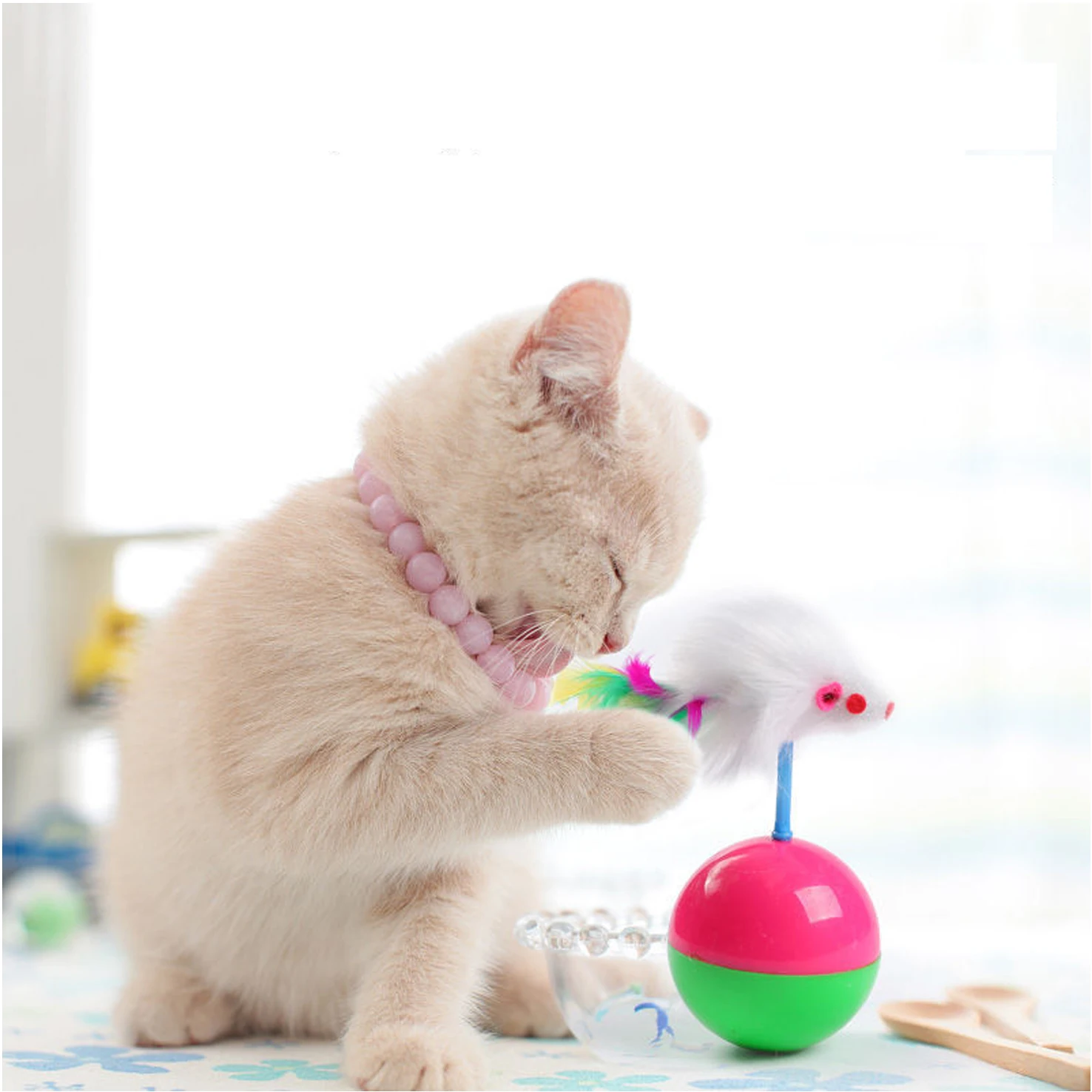 8Pcs Set Pet Training Kitten Cat Tunnel Interactive Cat Toy Mouse Tumbler Catnip Fish Coil Bell Sisal Chew Stick Cat Accessories