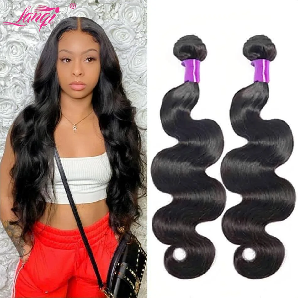 Body Wave Human Hair Bundles Brazilian Hair Weave Bundles Remy Hair Extension for Women Natural Color 8-30 Inches