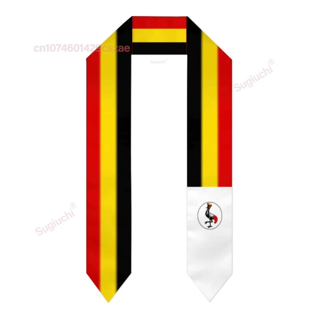 Uganda Flag Thick Graduation Sash Stole Scarf Double Sided Honor Stole For Graduation Students Class Of 2025