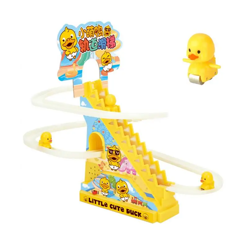 

Electric Track Duck Toys Electric Ducks Chasing Race Track Game Set Electric Slide Roller Coaster Set For 3 4 5 6-Year-Old Boys