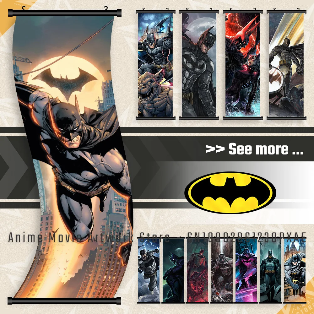 

DC Comics Superhero Batman Wall Art Scrolls Pictures Mural Movie Hanging Painting Canvas Print Home Decoration Poster Wallpaper