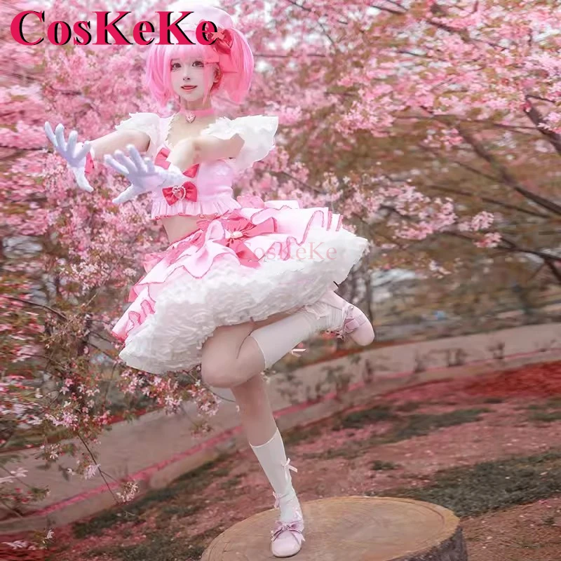 CosKeKe Hinamori Amu Cosplay Anime Shugo Chara Costume Lovely Sweet Pink Idol Uniforms Activity Party Role Play Clothing XS-L