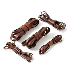 2 m/lotto 3mm 4mm 5mm 8mm 10mm Flat Cow Leather Neck Cord Strips corda per Weave bracciale Thread crea artigianato creazione di gioielli Charms