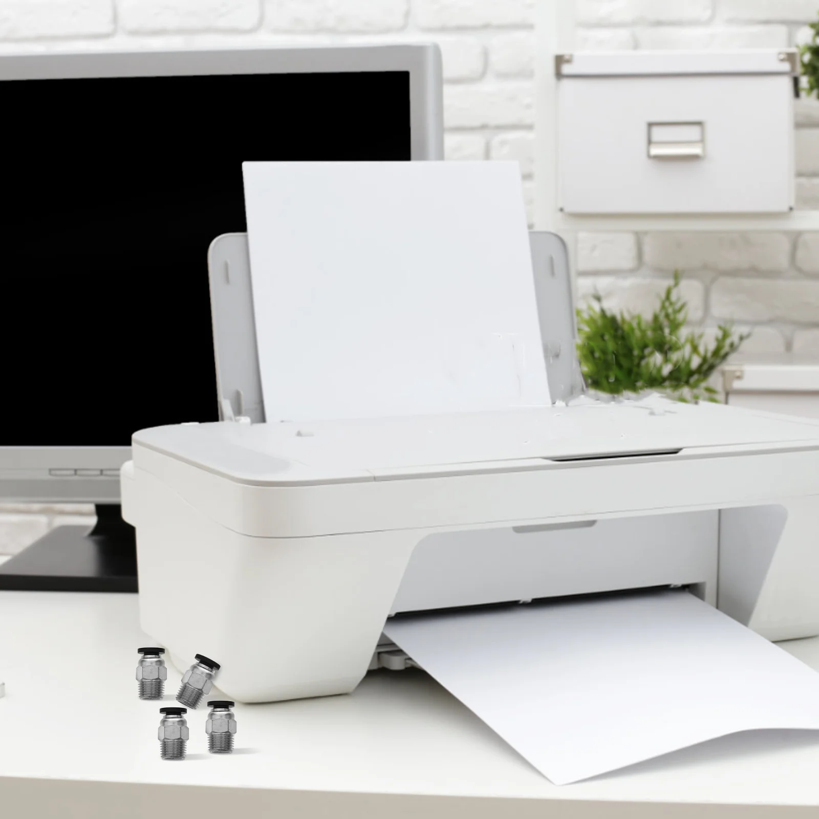 

10Pcs Pneumatic Connector Ptfe Tube Push Fitting Connectors High Temperature Resistant Durable Printing Accessories