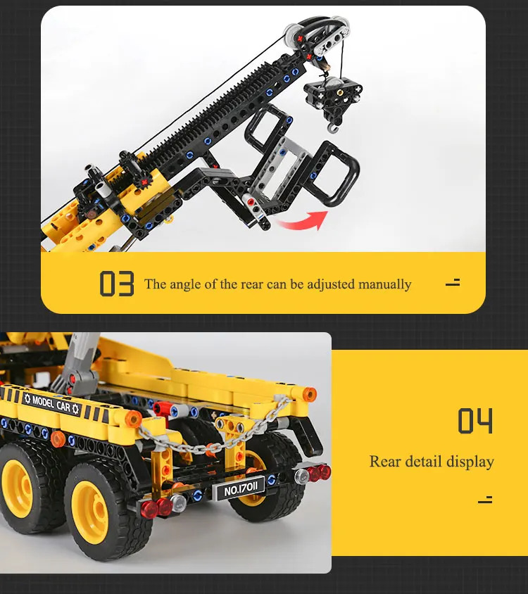 Mould King 17011 Technical Car Toys The MOC-43434 Tow Truck Building Block Engineering Truck Brick Set Kids Christmas Gift