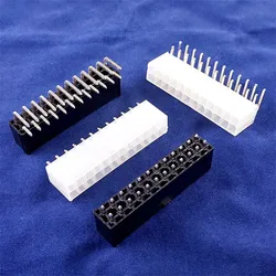 5Pcs Motherboard ATX 4.2 mm 24 pin Male Header Pins 24 P Mainboard CPU Power Connector PCB Through Hole Right Angle Solid