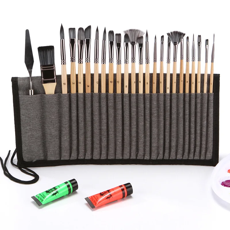 Cross-border new gouache acrylic brush set 24-piece set