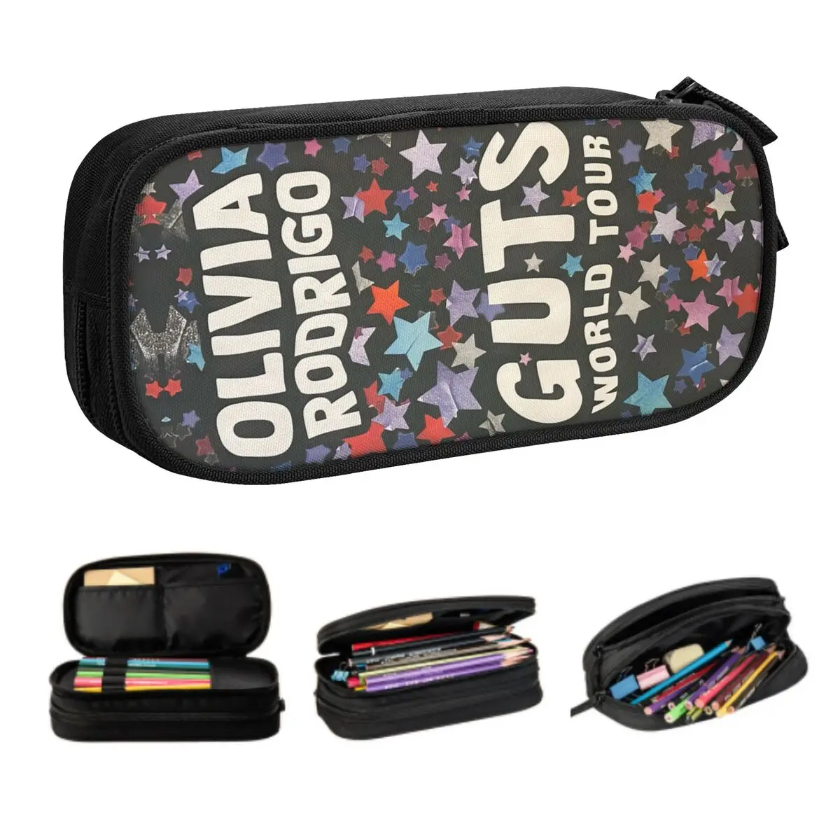 مخصص لطيف O-Olivias الشجاعة جولة حول العالم مقلمة صبي فتاة سعة كبيرة البوب المغني الإبداعية طباعة صندوق رصاص اللوازم المدرسية #1