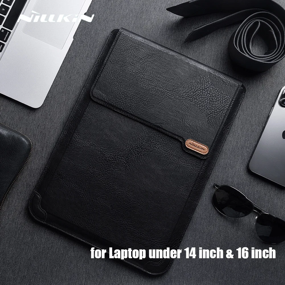 

Nillkin Leather Versatile Laptop Sleeve For Macbook 14 16 Pro Air 3 in 1 Angle Adjustable Stand Mouse Pad Business Laptop Bag