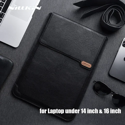 Imagen 1 del producto Funda versátil de cuero para ordenador portátil Nillkin para Macbook 14 16 Pro Air 3 en 1, soporte ajustable en ángulo, alfombrilla para ratón, bolsa para ordenador portátil de negocios