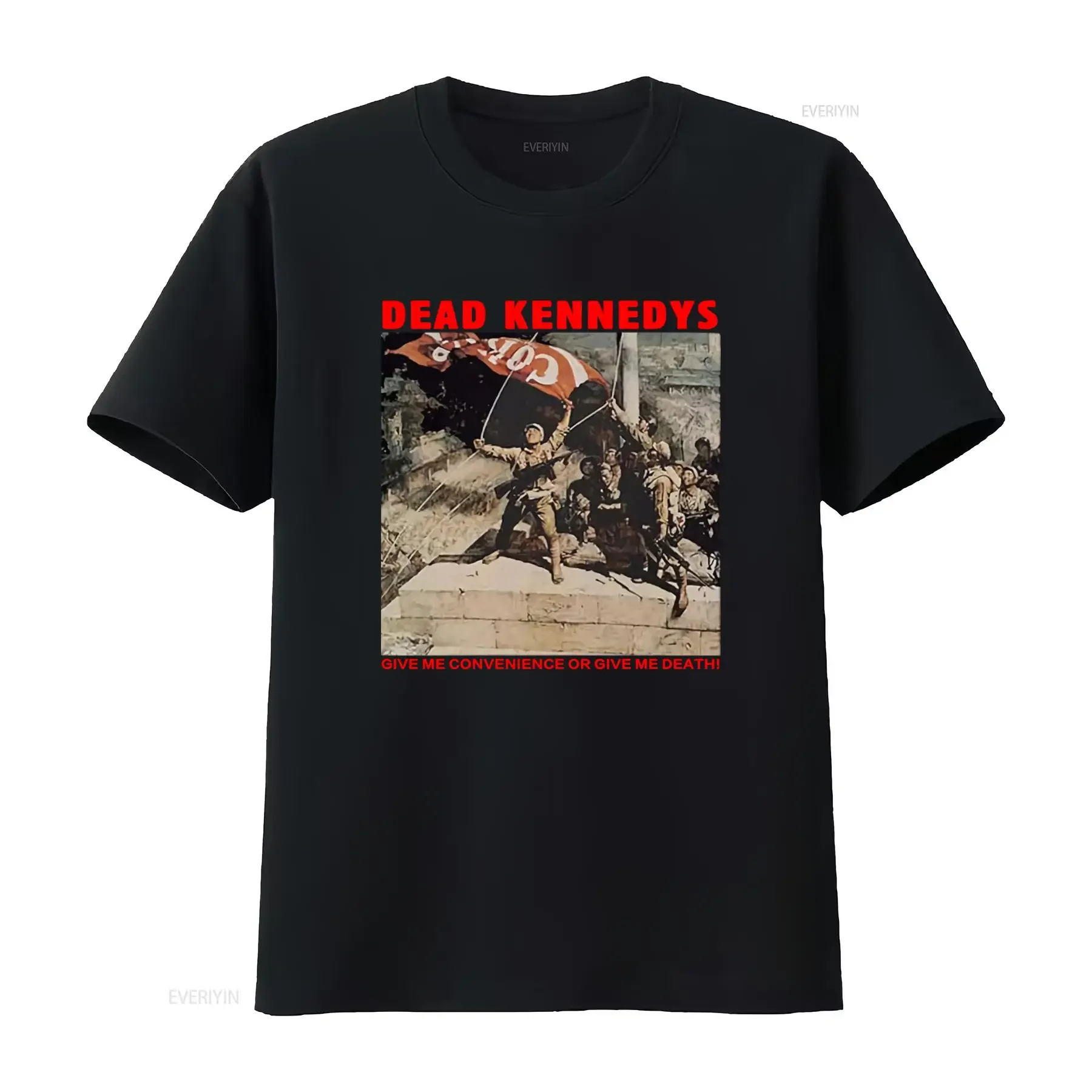 Dead Kennedys Give Me Convenience Or Death T Shirt for Men Bold Design High Quality Print Perfect Punk Fans vintage Washed