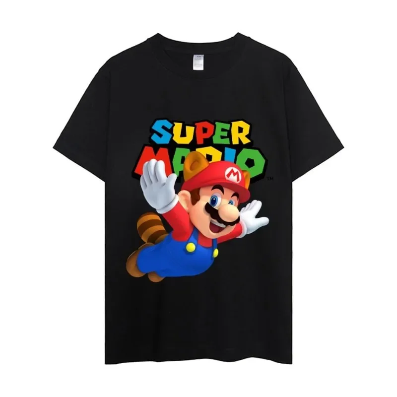 

MINISO M-Mario Super Bros футболка мужская пара комбинированная одежда с коротким рукавом воротник модная женская хлопковая одежда