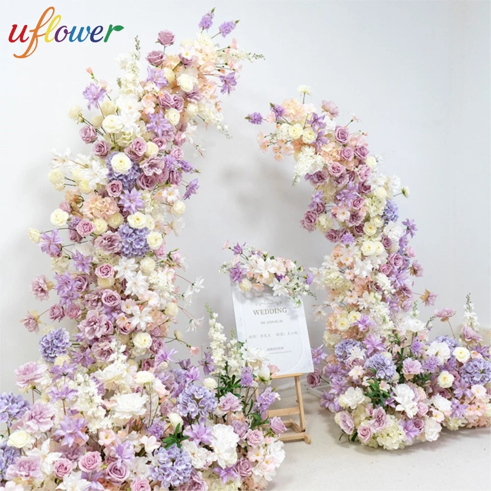 

Uflower Фиолетовый Шампанское Открытый Свадебный Фон Декор Искусственный Цветок Висячий Ряд Дорога Ведущий Цветок Реквизит Для Вечеринки