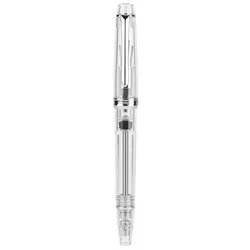 PENBBS 268 Resin Vacuum Filling Fully Transparent Fountain Pen Iridium EF/F/M Nib Writing Gift Pen Office Supplies Stationery