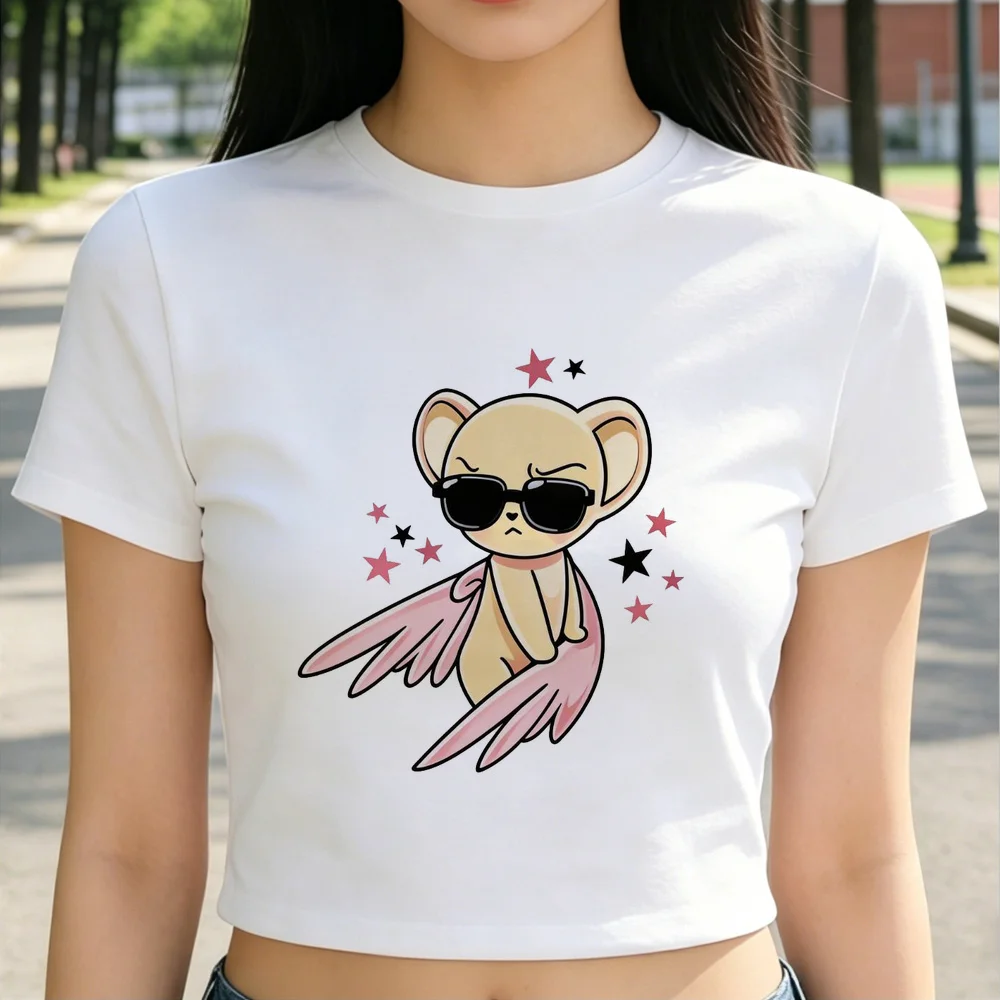 Cardcaptor Sakura crop top shoujo gothic emo scene  2000s t shirt meme 2000s japanese clearance sales scene