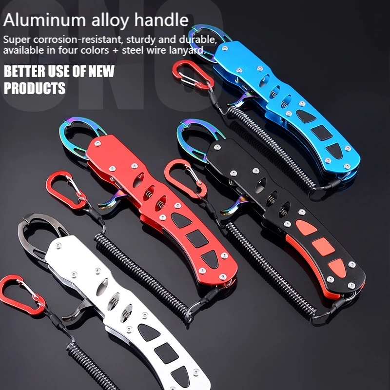 

ZESTCORE зажим для контроля рыбы из алюминиевого сплава, утолщенная устойчивая к коррозии рыболовная ручка, рыболовные инструменты с веревкой против потери