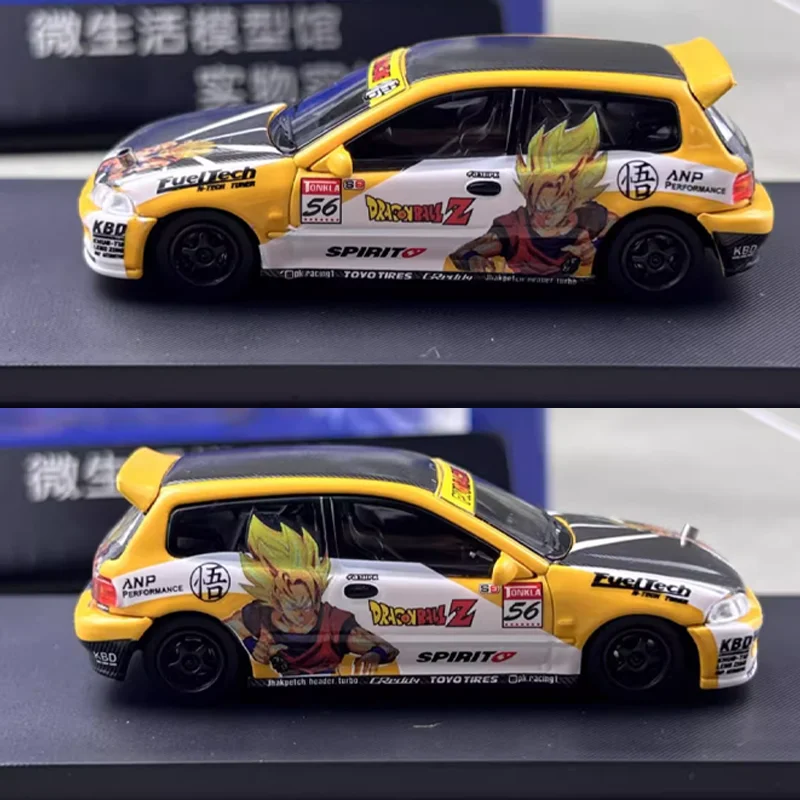 SW 1/64 Honda CIVIC EG6 Metalowy Model Auta Zabawka Odlewany Stop Metal Prezent