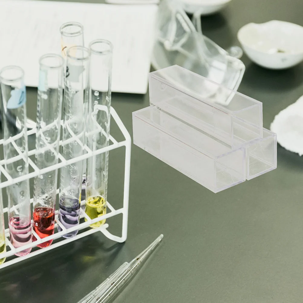 8 Pcs Disposable Cuvette Packing Cube Plastic Model Turntable Standard Cuvettes