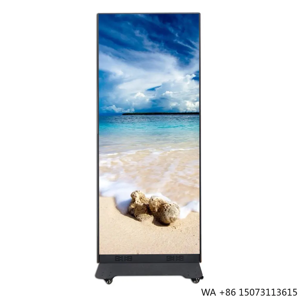 

Ультратонкий безрамочный LED-дисплей для постеров с установкой наклейки на стеклянную поверхность