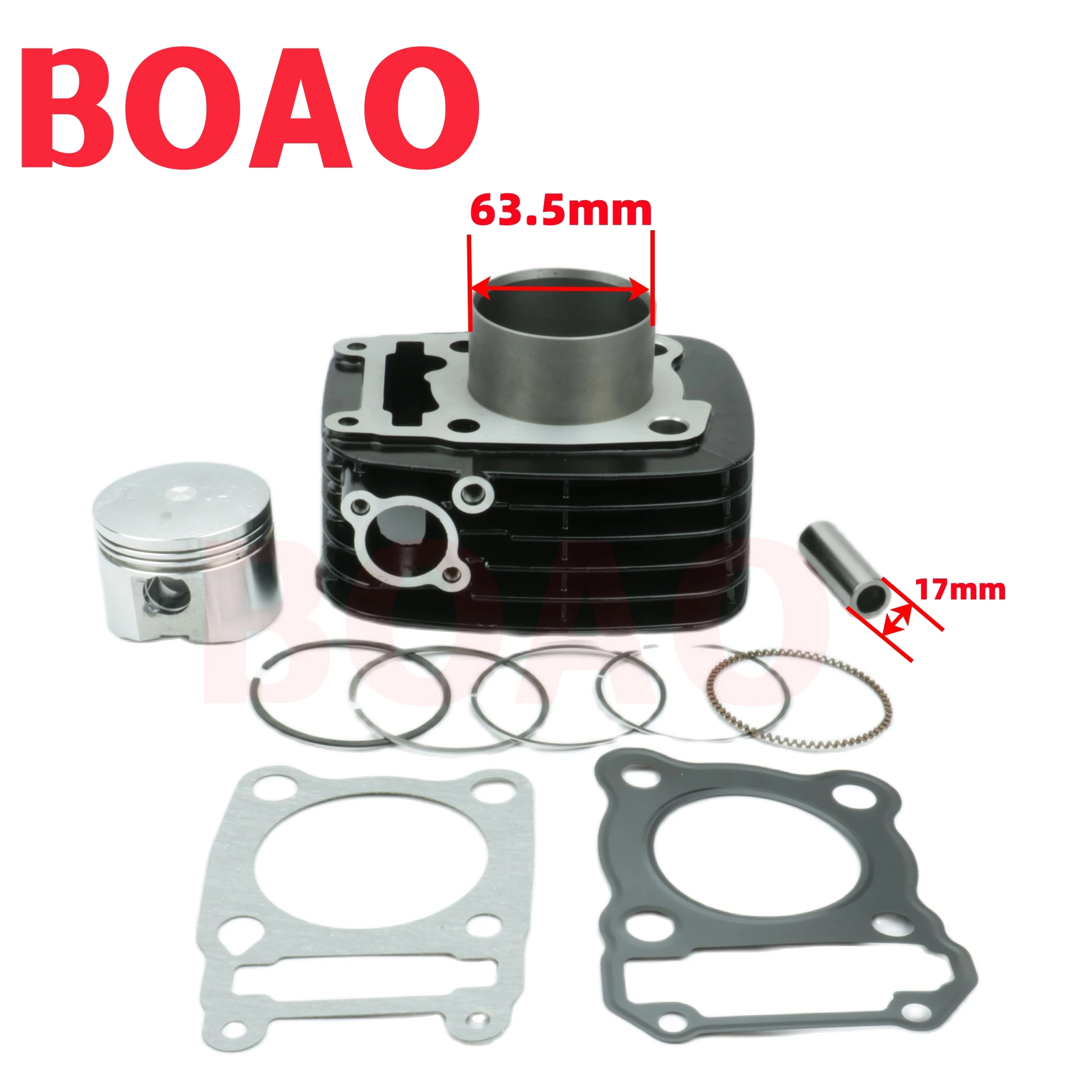 63.5mm motorcycle engine cylinder piston ring gasket kit for Bajaj Pulsar 180 180cc