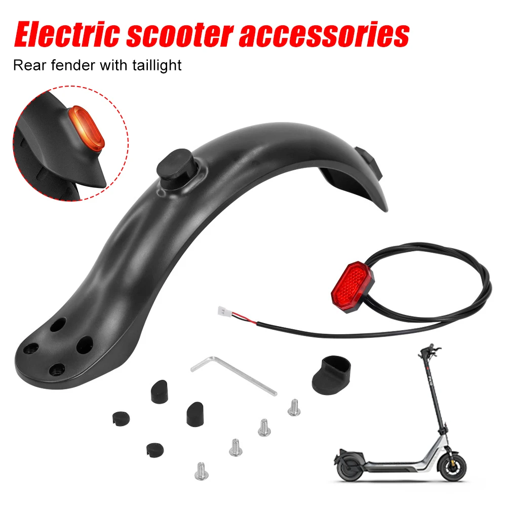 

New Electric Scooter Mudguard Set 4 Screw 8.5inch Fender Applicable Accessories Rear Fender 4 Hole Scooter With Rear Tail Light