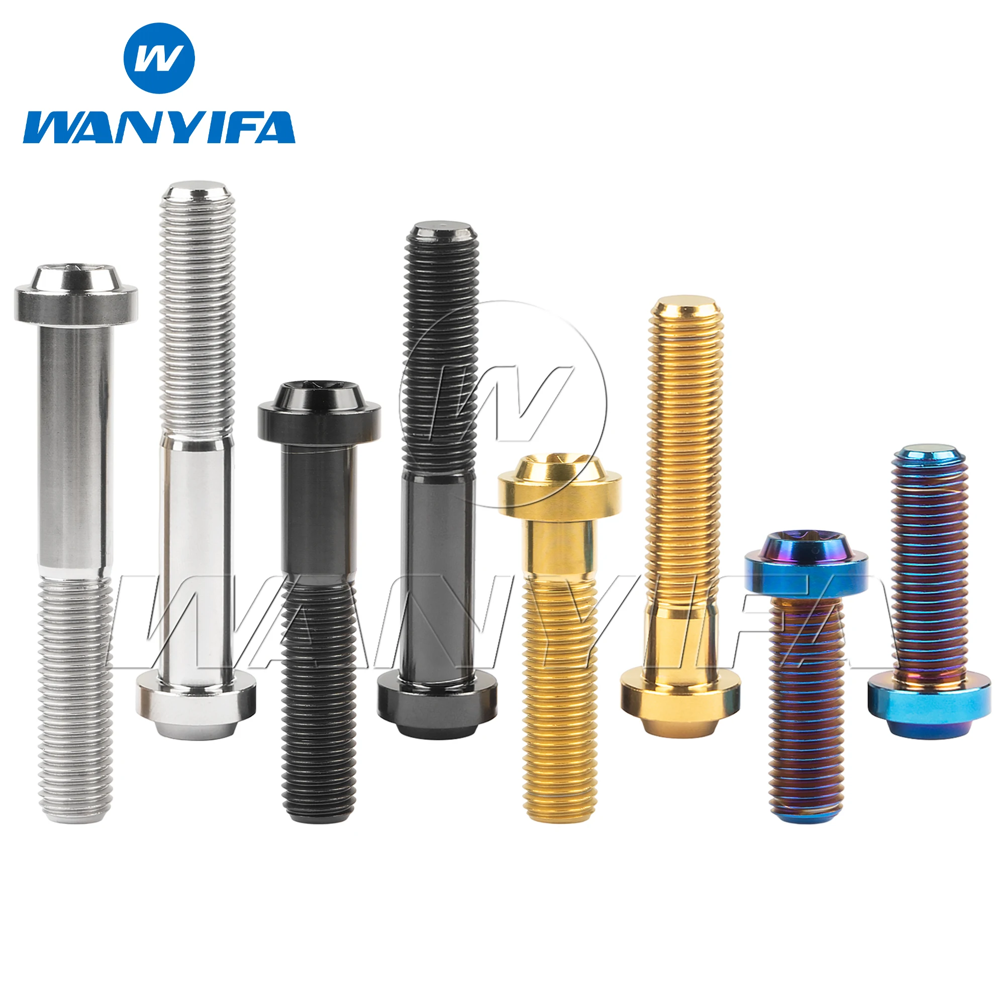 Wanyifa Titanium Bolt M10x20 25 30 35 40 45 50 60 65mm Pitch1.25/1.5mm Disc Torx Head Screw for Motorcycle Car Ti Fasteners