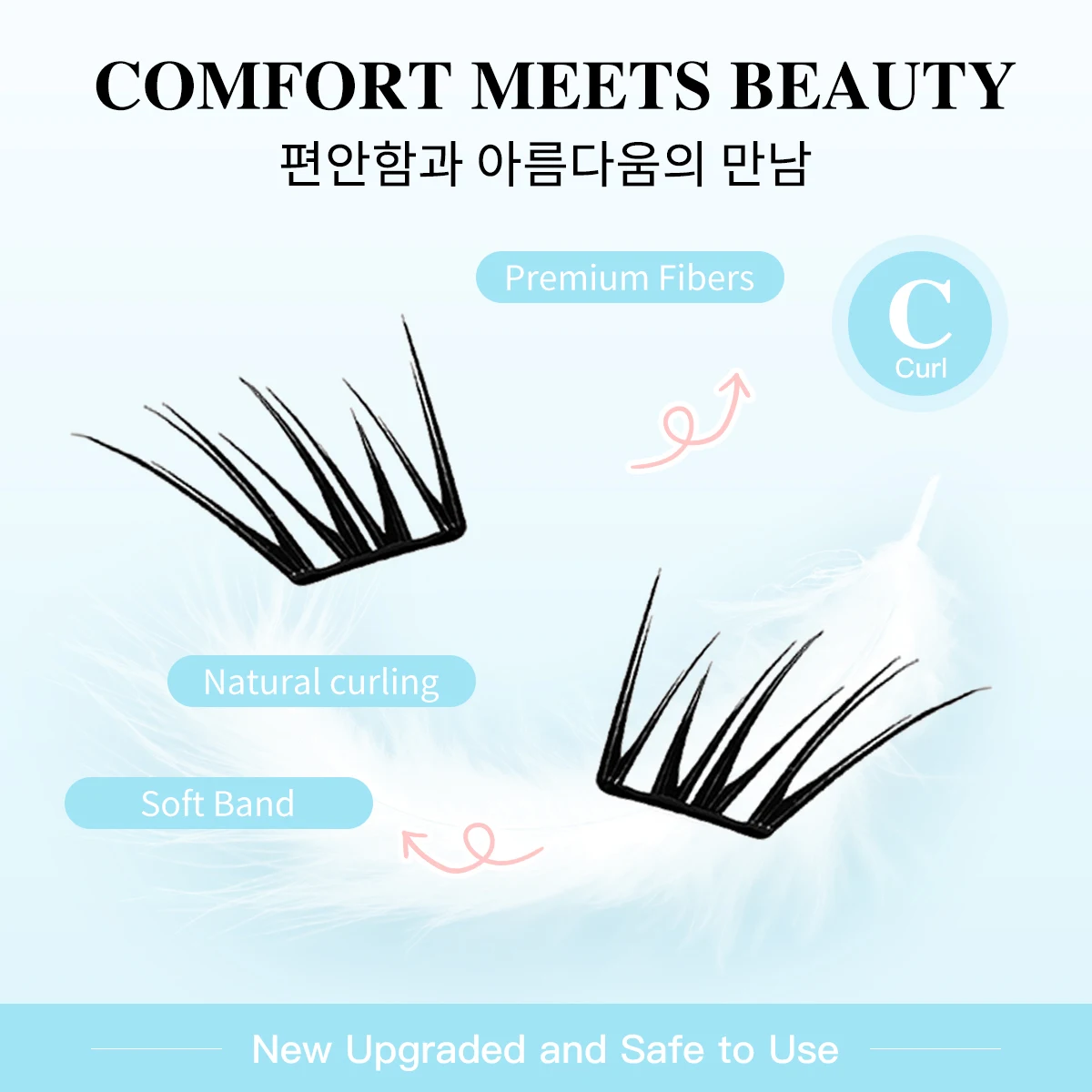 No Glue Self Adhesive Eyelashes Ultra Thin Natural Clusters Zero Touch False Lashes For Natural Look