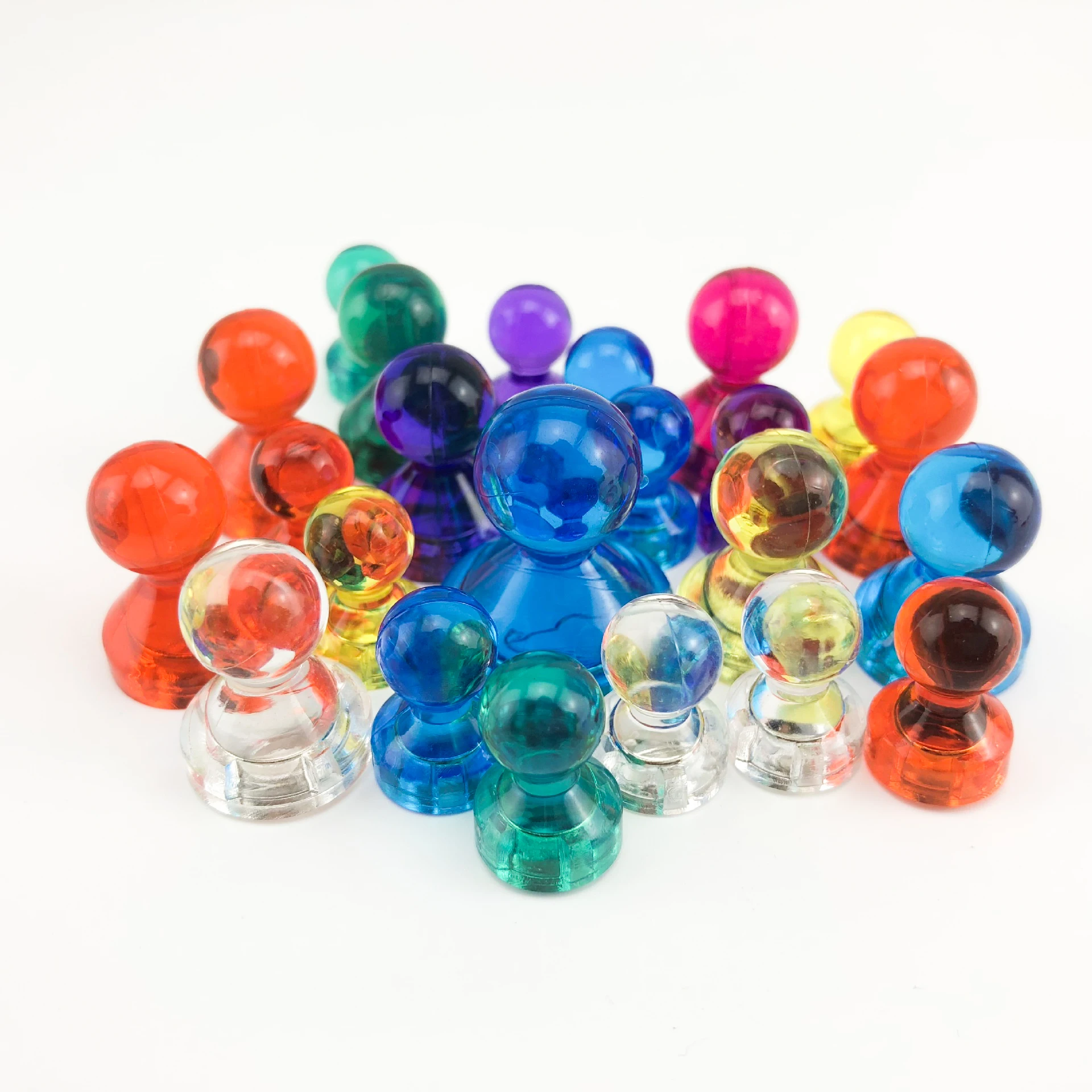20Pcs Strong Magnets Neodymium Noticeboard Pin Fridge DIY Whiteboard Uses in Office Home Advertising Education Colors