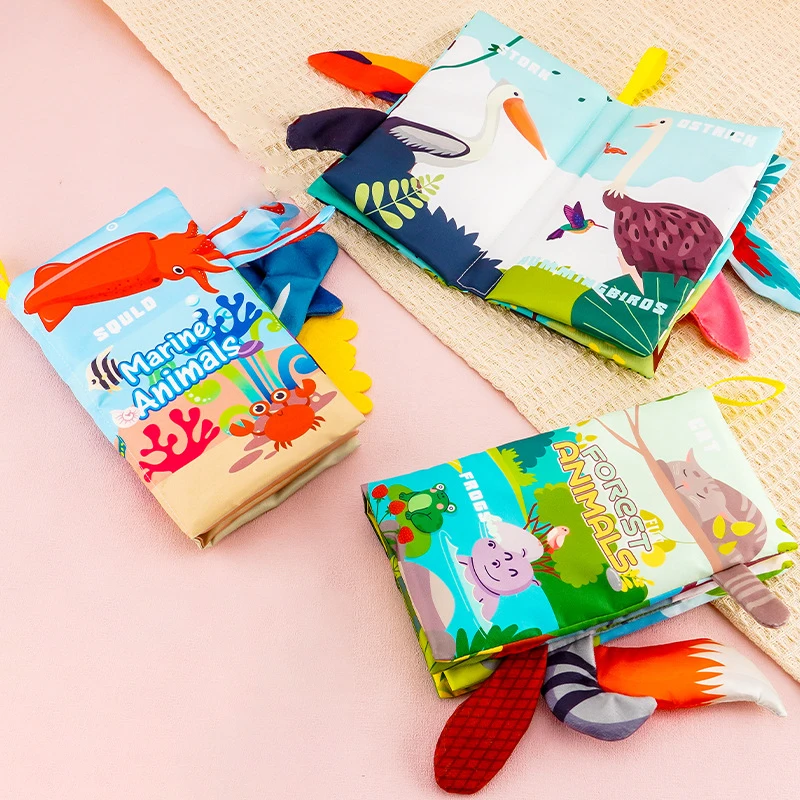 Baby Books Toys, Baby Books 0-6 Months, Touch And Feel Cloth Crinkle Soft Books, Toys For 0-3-6-12-18 Months Infant Newborn