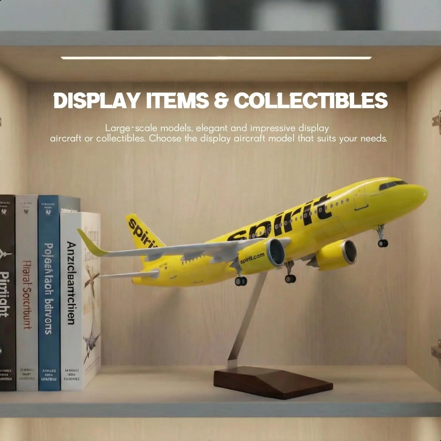 

47cm diecast Resin Airplane Model Toy planes Spirit A320 airplane model for Collections and Displays or Office Desktop Decor