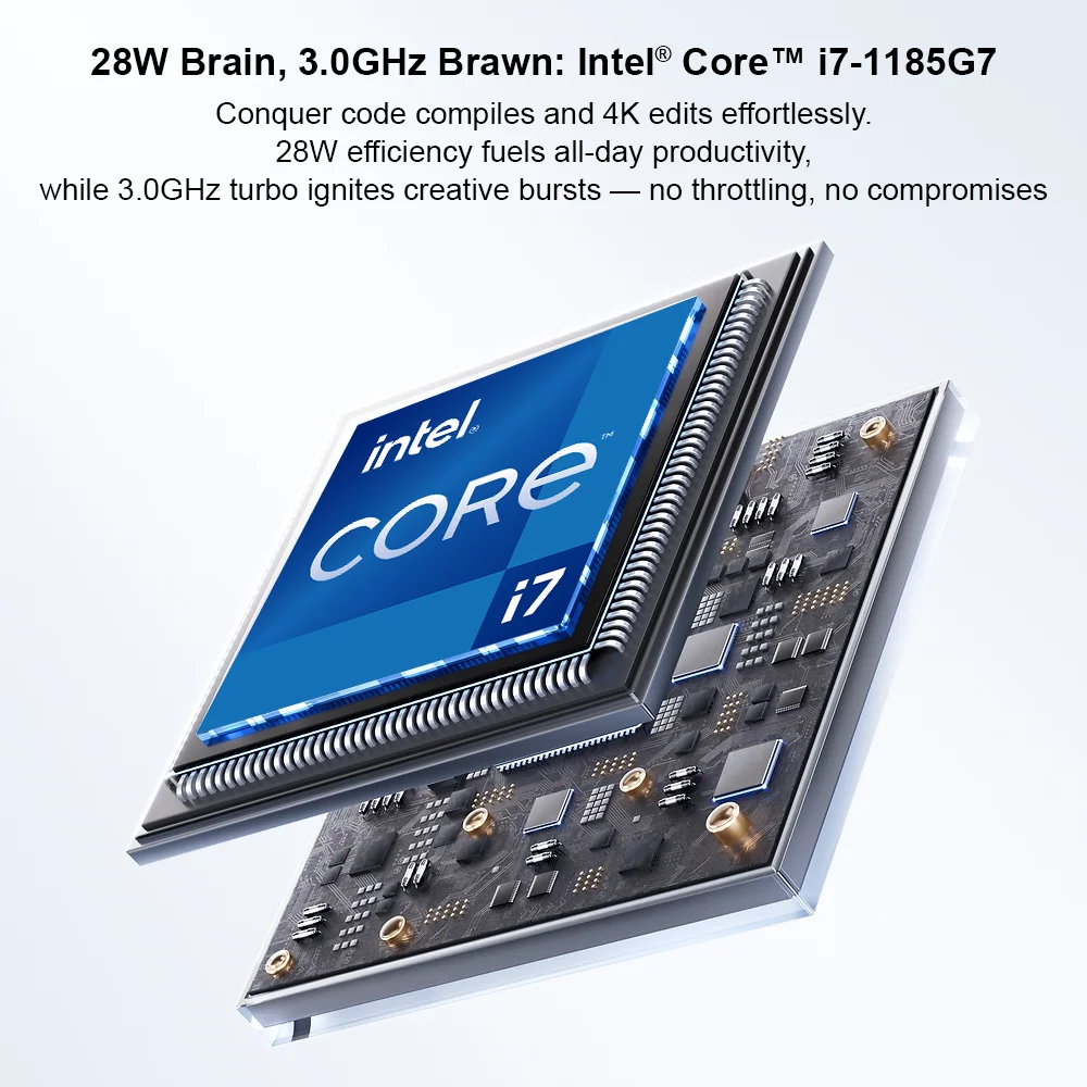 Ninkear M7 Mini PC Intel Core i7-1185G7 Windows 11 PRO 16GB DDR4
