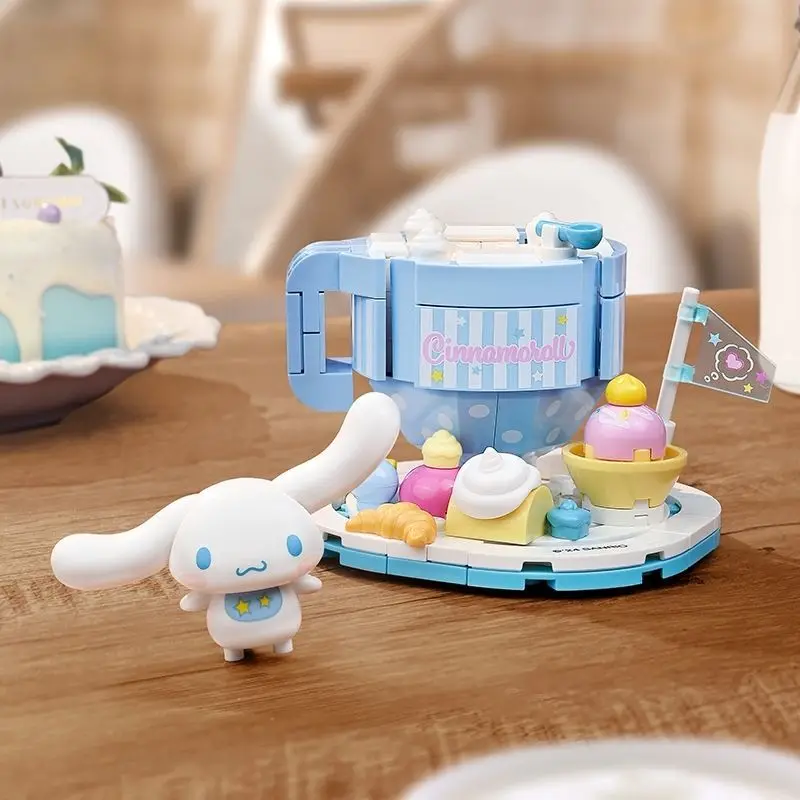 

Строительный блок Keeppley Sanrio Kuromi Gourmet Party, мультяшная серия, сборная модель, украшение, детские игрушки, подарок для девочки