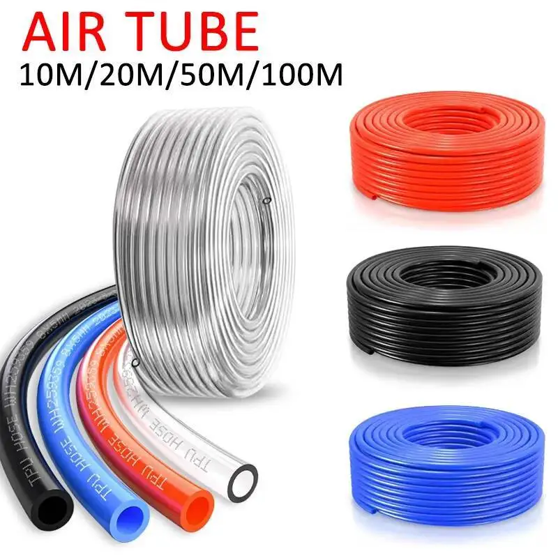 

10M Plastic 4Mm 6Mm 8Mm 10Mm 12Mm Air Hose Pneumatic Tube Polyurethane Tubing