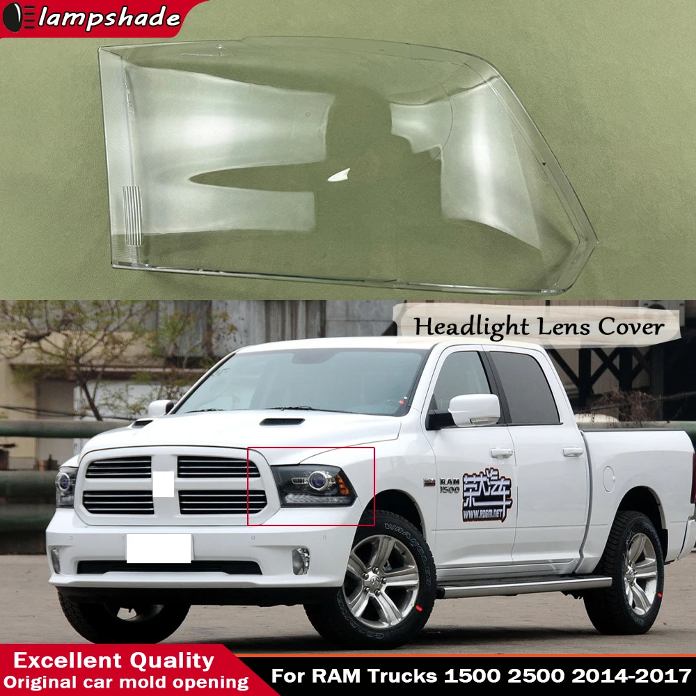 

For Dodge RAM Trucks 1500/2500 2014-2017 Front Headlight Cover Auto Replacement Parts Headlight Protective Shell Headlamp Lens