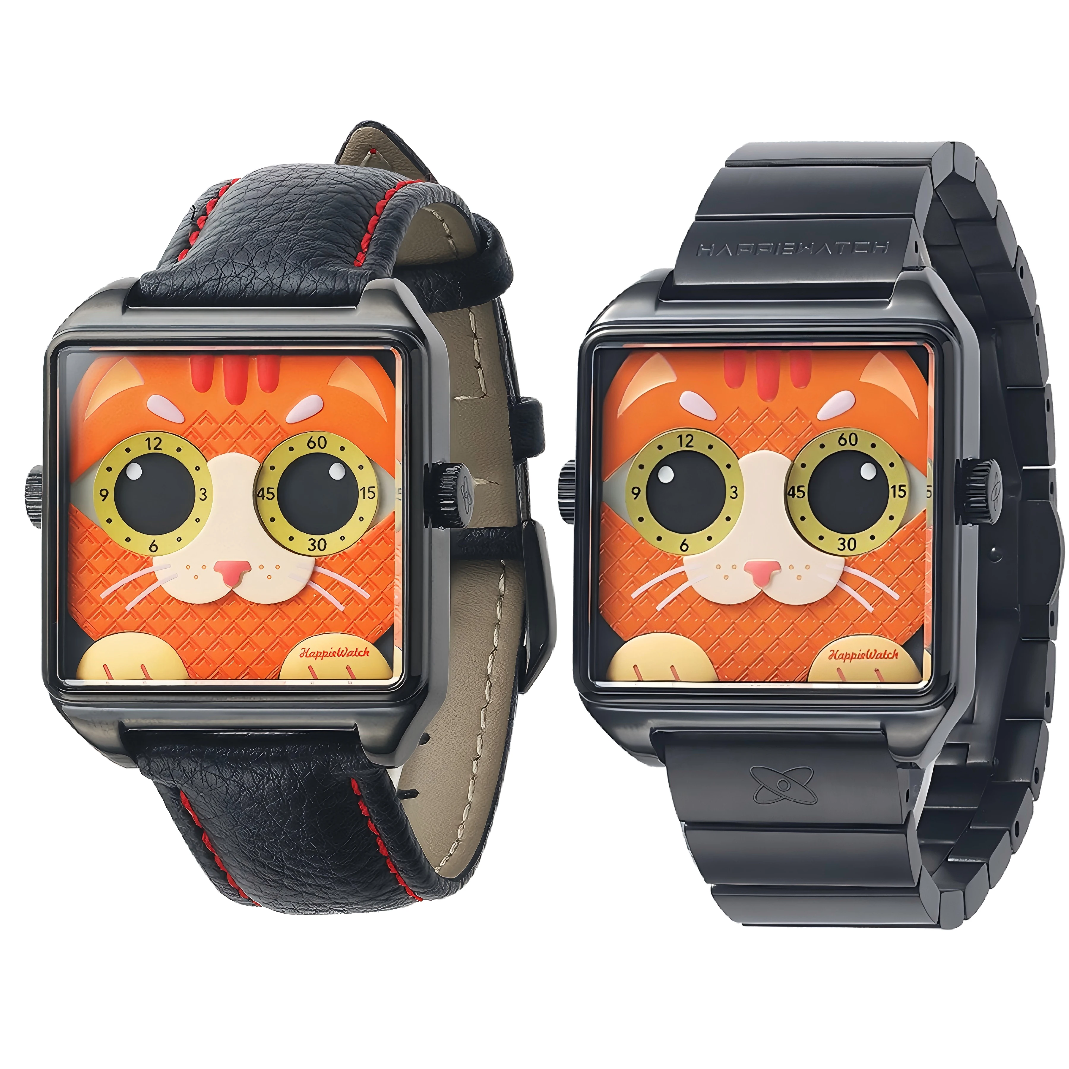 ساعة هابي للزوجين كوارتز من الفولاذ المقاوم للصدأ للرجال والنساء ساعات كاجوال وعصرية #1