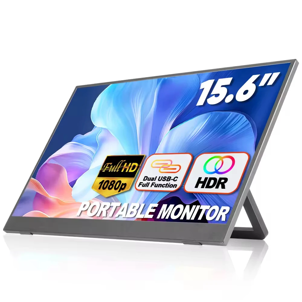 14 15.6 17.5 18.5 Inch FHD 2.5K IPS Computer Display with Smart Cover & Speakers USB C and Mini HD Input Portable